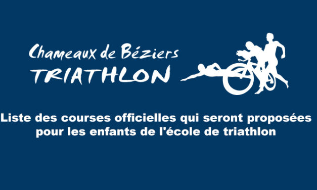Calendrier des courses officielles – Ecole de triathlon